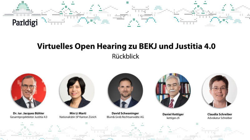 Rückblick Open Hearing BEKJ Website